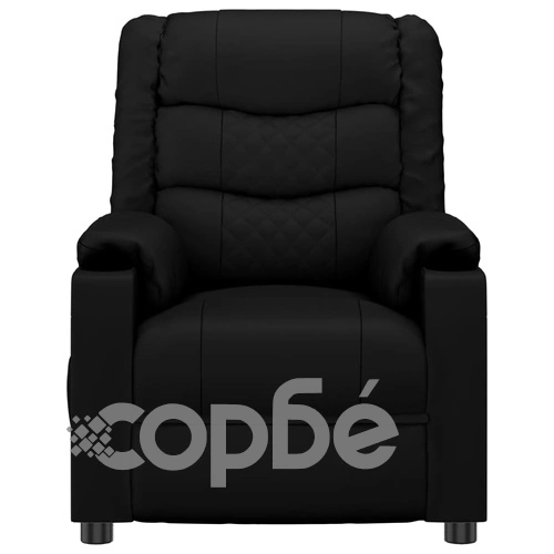 Електрически масажен стол, черен, изкуствена кожа ➤ топ цена ➤ sorbe.bg