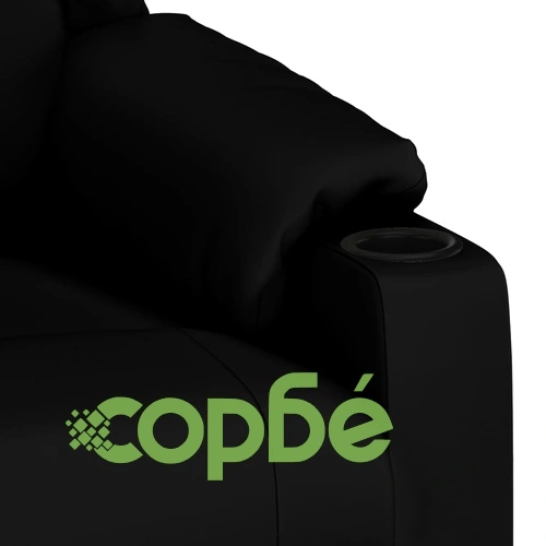 Електрически масажен стол, черен, изкуствена кожа ➤ топ цена ➤ sorbe.bg