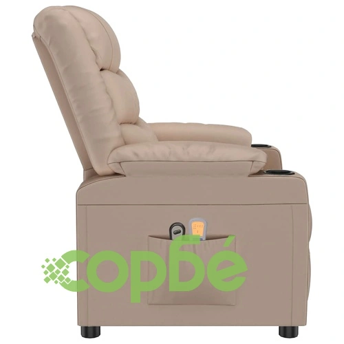 Електрически масажен стол, капучино, изкуствена кожа ➤ топ цена ➤ sorbe.bg