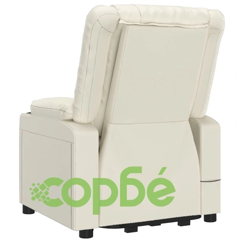 Изправящ стол, кремав, изкуствена кожа ➤ топ цена ➤ sorbe.bg