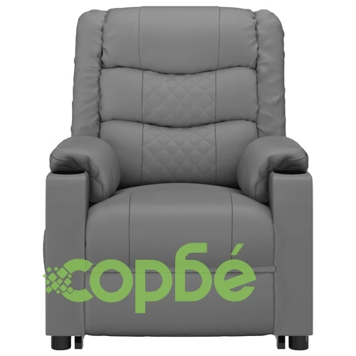 Изправящ стол, сив, изкуствена кожа ➤ топ цена ➤ sorbe.bg