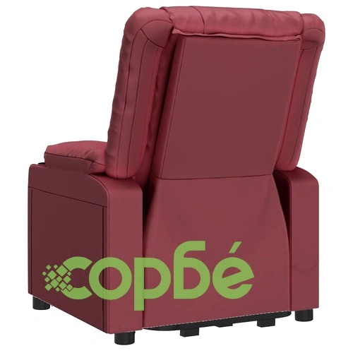 Изправящ стол, виненочервен, изкуствена кожа ➤ топ цена ➤ sorbe.bg