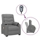 Изправящ масажен стол, сив, изкуствена кожа