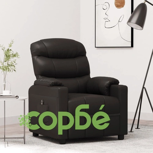 Електрически наклоняем стол, черен, изкуствена кожа ➤ топ цена ➤ sorbe.bg