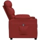 Електрически наклоняем стол, виненочервен, изкуствена кожа