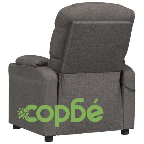 Електрически масажен стол, тъмносив, текстил ➤ топ цена ➤ sorbe.bg