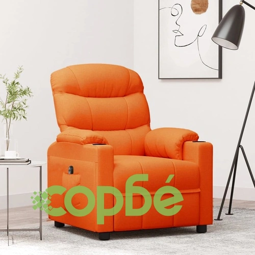 Изправящ стол, тъмножълт, текстил ➤ топ цена ➤ sorbe.bg