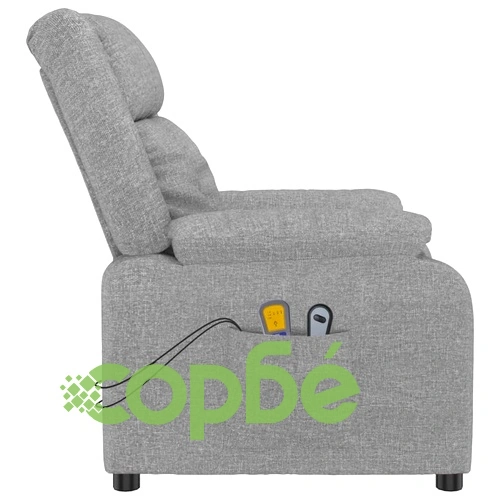 Електрически масажен стол, светлосив, текстил ➤ топ цена ➤ sorbe.bg