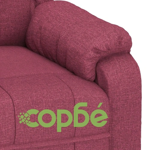 Електрически масажен стол, виненочервен, текстил ➤ топ цена ➤ sorbe.bg