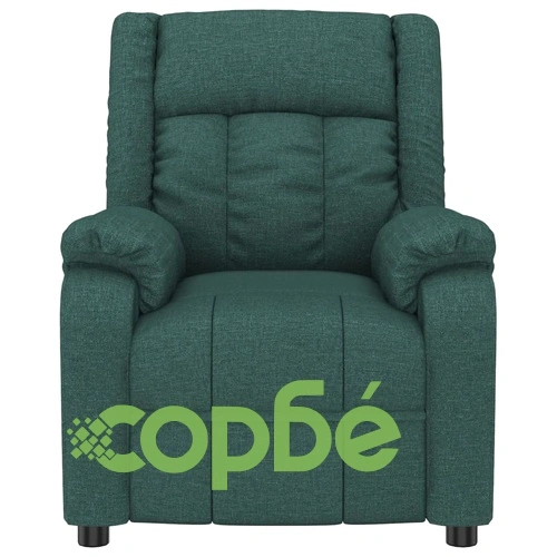 Електрически масажен стол, тъмнозелен, текстил ➤ топ цена ➤ sorbe.bg