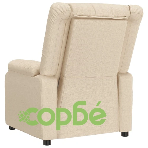 Електрически масажен стол, кремав, текстил ➤ топ цена ➤ sorbe.bg