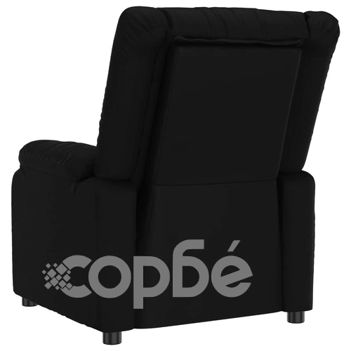 Изправящ масажен стол, черен, изкуствена кожа ➤ топ цена ➤ sorbe.bg