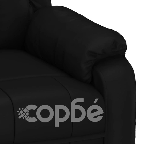 Изправящ масажен стол, черен, изкуствена кожа ➤ топ цена ➤ sorbe.bg
