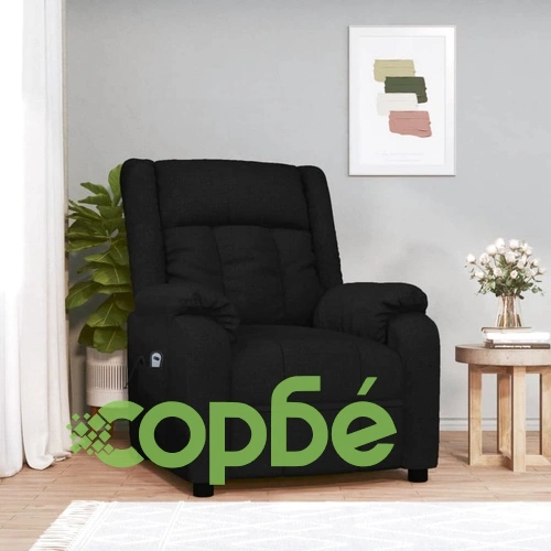 Изправящ стол, черен, текстил ➤ топ цена ➤ sorbe.bg