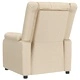Изправящ масажен стол, кремав, текстил