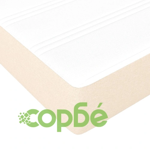 Боксспринг легло с матрак, кремава, 160x200 см, плат ➤ топ цена ➤ sorbe.bg