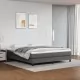 Боксспринг легло с матрак, сиво, 180x200 см, изкуствена кожа