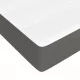 Боксспринг легло с матрак, сиво, 200x200 см, изкуствена кожа
