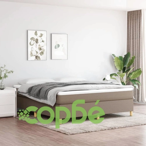 Боксспринг легло с матрак, таупе, 160x200 см, плат ➤ топ цена ➤ sorbe.bg