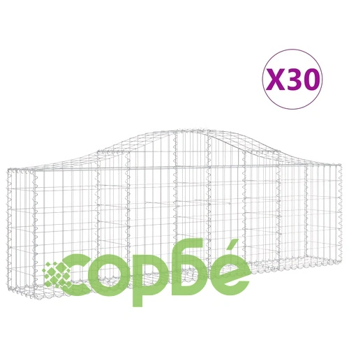 Габионни кошници арка 30 бр 200x30x60/80 см поцинковано желязо ➤ топ цена ➤ sorbe.bg