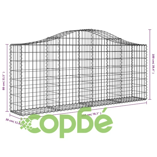 Габионни кошници арка 6 бр 200x30x80/100 см поцинковано желязо на топ цена от sorbe.bg Габионни кошници арка 6 бр 200x30x80/100 см поцинковано желязо ➤ топ цена ➤ sorbe.bg