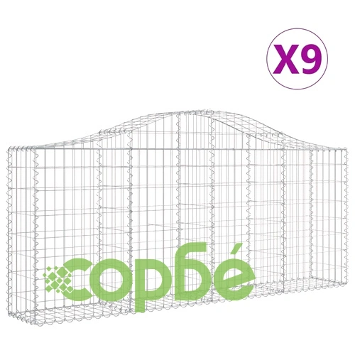 Габионни кошници арка 9 бр 200x30x80/100 см поцинковано желязо ➤ топ цена ➤ sorbe.bg