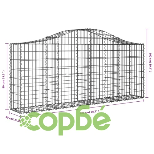Габионни кошници арка 12 бр 200x30x80/100 см поцинковано желязо на топ цена от sorbe.bg Габионни кошници арка 12 бр 200x30x80/100 см поцинковано желязо ➤ топ цена ➤ sorbe.bg