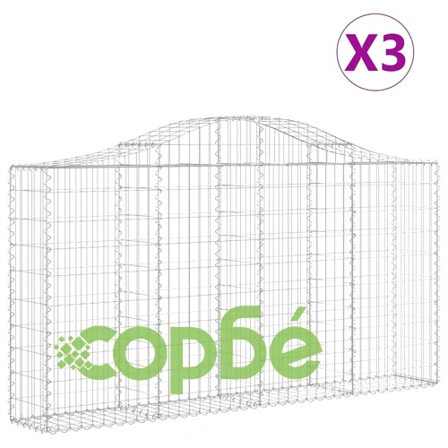 Габионни кошници арка 3 бр 200x30x100/120 см поцинковано желязо на топ цена от sorbe.bg Габионни кошници арка 3 бр 200x30x100/120 см поцинковано желязо ➤ топ цена ➤ sorbe.bg