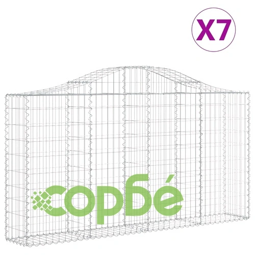 Габионни кошници арка 7 бр 200x30x100/120 см поцинковано желязо на топ цена от sorbe.bg Габионни кошници арка 7 бр 200x30x100/120 см поцинковано желязо ➤ топ цена ➤ sorbe.bg