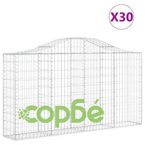 Габионни кошници арка 30 бр 200x30x100/120см поцинковано желязо ➤ топ цена ➤ sorbe.bg