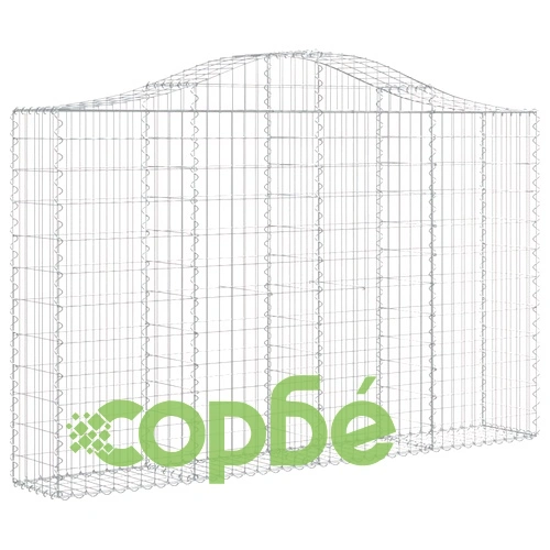 Габионни кошници арка 3 бр 200x30x120/140см поцинковано желязо ➤ топ цена ➤ sorbe.bg
