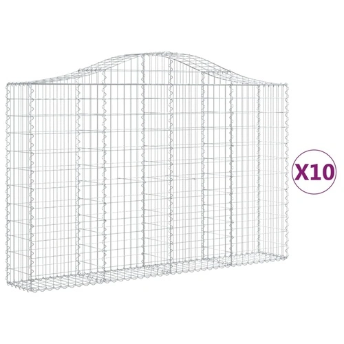 Габионни кошници арка 10 бр 200x30x120/140см поцинковано желязо ➤ топ цена ➤ sorbe.bg