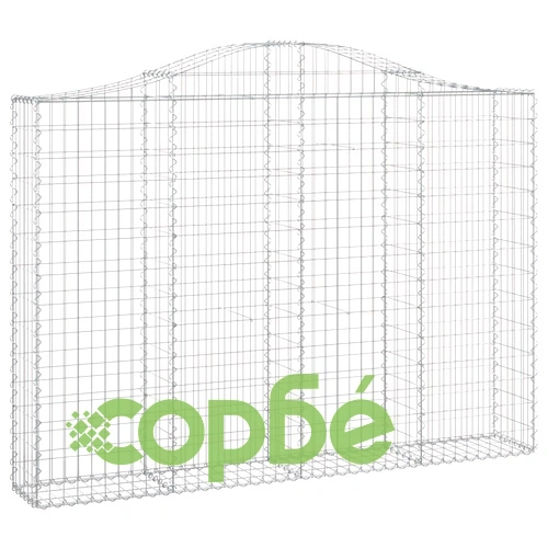 Габионни кошници арка 3 бр 200x30x140/160 см поцинковано желязо ➤ топ цена ➤ sorbe.bg
