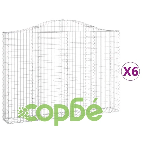 Габионни кошници арка 6 бр 200x30x140/160 см поцинковано желязо на топ цена от sorbe.bg Габионни кошници арка 6 бр 200x30x140/160 см поцинковано желязо ➤ топ цена ➤ sorbe.bg