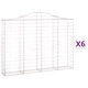 Габионни кошници арка 6 бр 200x30x140/160 см поцинковано желязо Габионни кошници арка 6 бр 200x30x140/160 см поцинковано желязо
