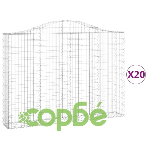 Габионни кошници арка 20 бр 200x30x140/160см поцинковано желязо ➤ топ цена ➤ sorbe.bg