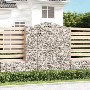 Габионни кошници арка 2 бр 200x30x220/240 см поцинковано желязо