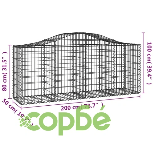 Габионни кошници арка 30 бр 200x50x80/100 см поцинковано желязо на топ цена от sorbe.bg Габионни кошници арка 30 бр 200x50x80/100 см поцинковано желязо ➤ топ цена ➤ sorbe.bg