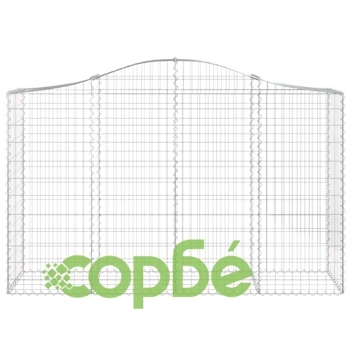 Габионни кошници арка 3 бр 200x50x120/140см поцинковано желязо ➤ топ цена ➤ sorbe.bg