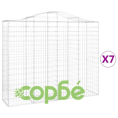 Габионни кошници арка 7 бр 200x50x160/180 см поцинковано желязо на топ цена от sorbe.bg Габионни кошници арка 7 бр 200x50x160/180 см поцинковано желязо ➤ топ цена ➤ sorbe.bg
