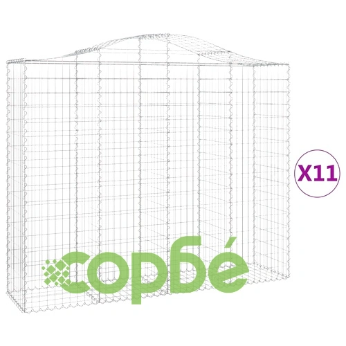 Габионни кошници арка 11 бр 200x50x160/180см поцинковано желязо ➤ топ цена ➤ sorbe.bg