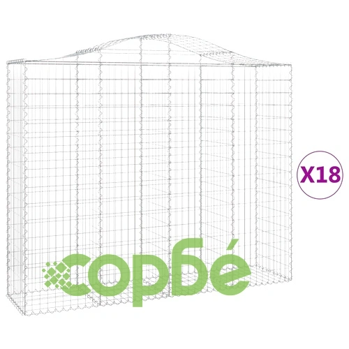 Габионни кошници арка 18 бр 200x50x160/180см поцинковано желязо ➤ топ цена ➤ sorbe.bg