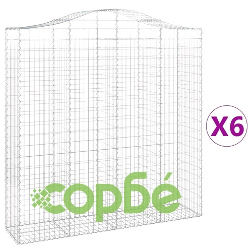 Габионни кошници арка 6 бр 200x50x200/220 см поцинковано желязо на топ цена от sorbe.bg Габионни кошници арка 6 бр 200x50x200/220 см поцинковано желязо ➤ топ цена ➤ sorbe.bg