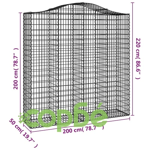 Габионни кошници арка 6 бр 200x50x200/220 см поцинковано желязо на топ цена от sorbe.bg Габионни кошници арка 6 бр 200x50x200/220 см поцинковано желязо ➤ топ цена ➤ sorbe.bg