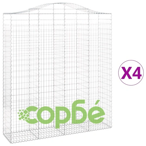Габионни кошници арка 4 бр 200x50x220/240 см поцинковано желязо ➤ топ цена ➤ sorbe.bg