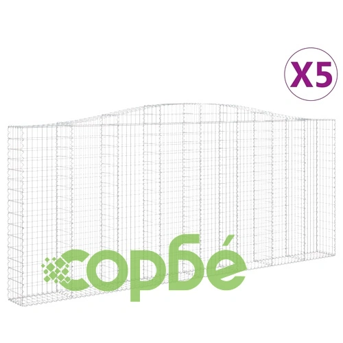 Габионни кошници арка 5 бр 400x30x160/180 см поцинковано желязо ➤ топ цена ➤ sorbe.bg