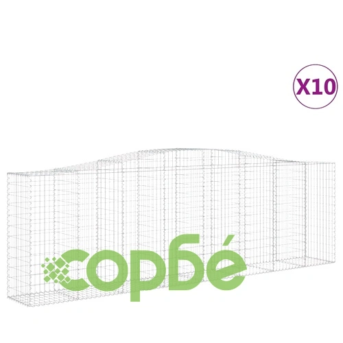 Габионни кошници арка 10 бр 400x50x120/140см поцинковано желязо ➤ топ цена ➤ sorbe.bg