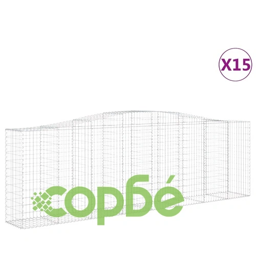 Габионни кошници арка 15 бр 400x50x120/140см поцинковано желязо на топ цена от sorbe.bg Габионни кошници арка 15 бр 400x50x120/140см поцинковано желязо ➤ топ цена ➤ sorbe.bg