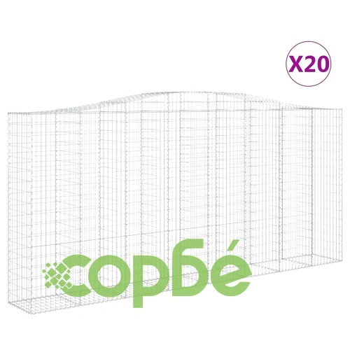 Габионни кошници арка 20бр 400x50x180/200 см поцинковано желязо ➤ топ цена ➤ sorbe.bg
