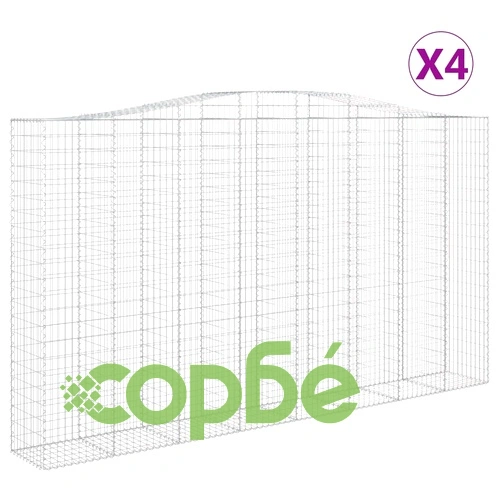 Габионни кошници арка 4 бр 400x50x220/240 см поцинковано желязо ➤ топ цена ➤ sorbe.bg
